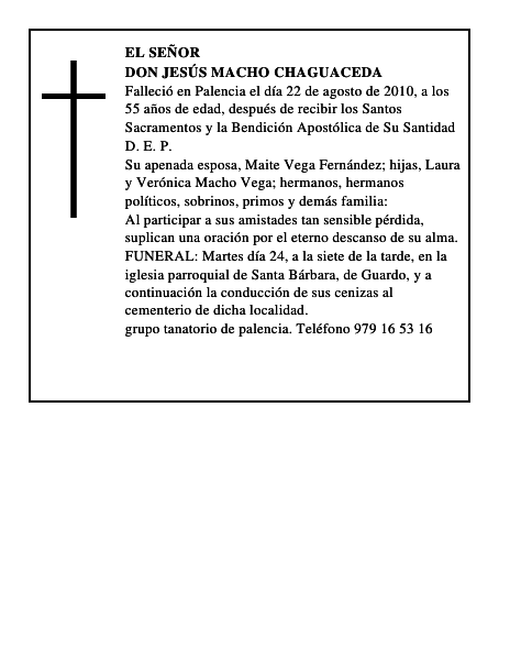 Don Jesús Macho Chaguaceda