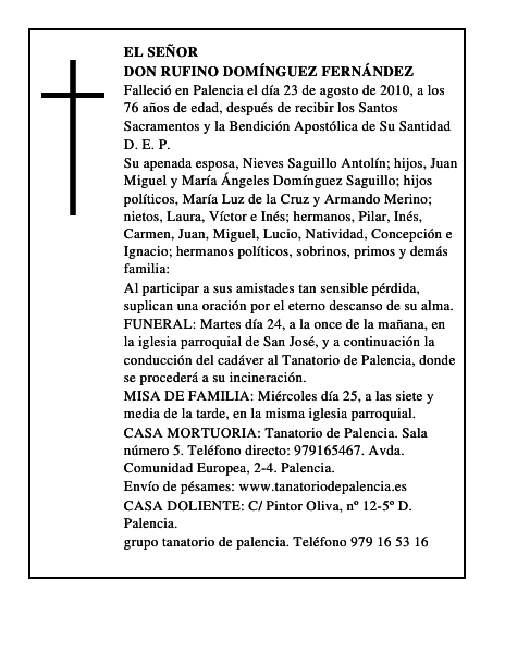 Don Rufino Domínguez Fernández