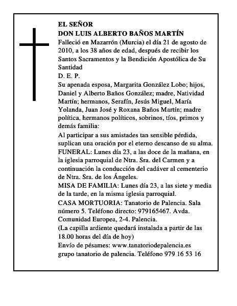Don Luis Alberto Baños Martín