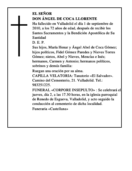 Don Ángel de Coca Llorente