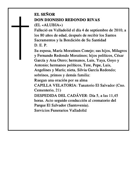 Don Dionisio Redondo Rivas
