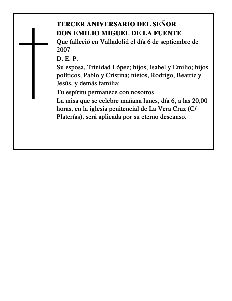 Don Emilio Miguel de la Fuente