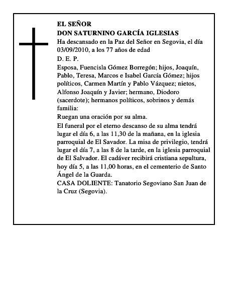 Don Saturnino García Iglesias