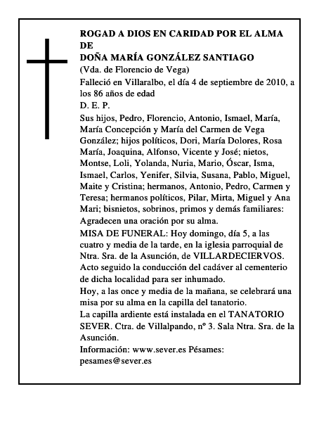 Doña María González Santiago