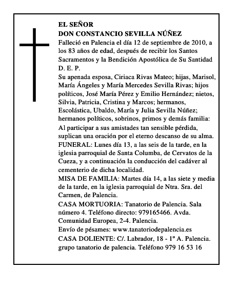 Don Constancio Sevilla Núñez