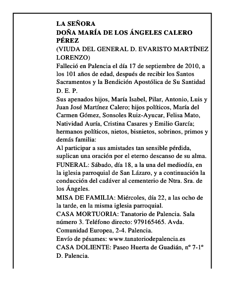 Doña María de los Ángeles Calero Pérez