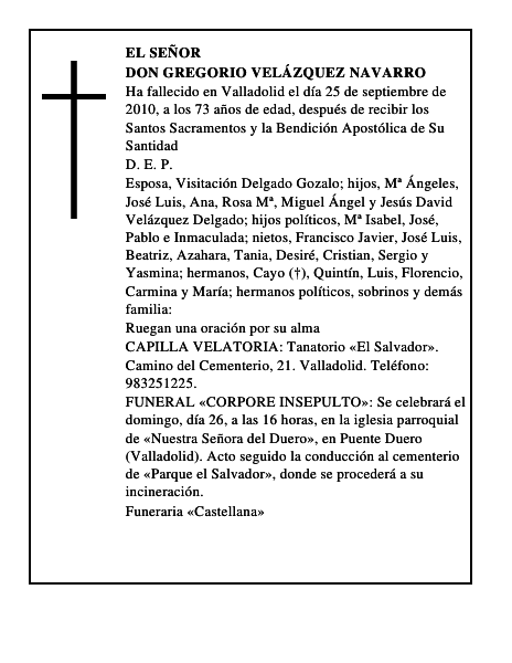 Don Gregorio Velázquez Navarro