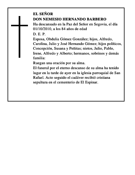 Don Nemesio Hernando Barbero