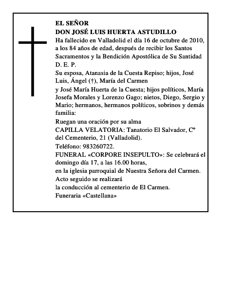 Don José Luis Huerta Astudillo