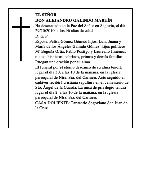 Don Alejandro Galindo Martín
