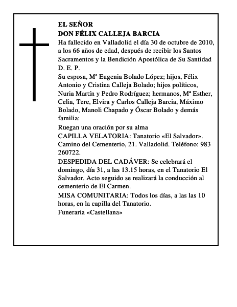 Don Félix Calleja Barcia
