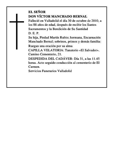 Don Víctor Manchado Bernal