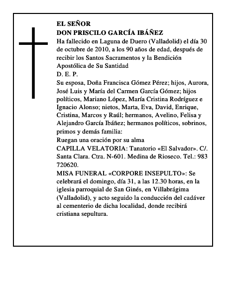 Don Priscilo García Ibáñez