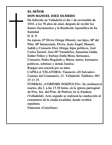 Don Manuel Diez Olmedo