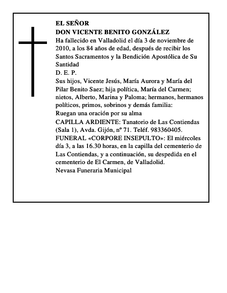 Don Vicente Benito González