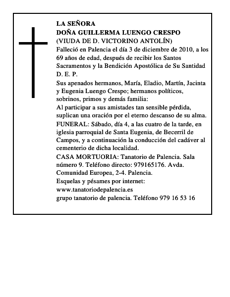 Doña Guillerma Luengo Crespo