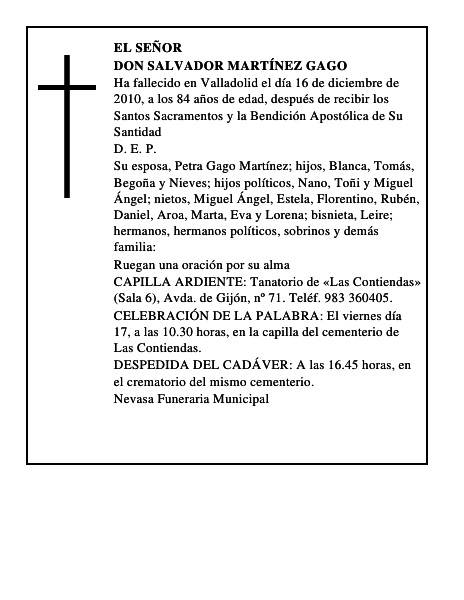 Don Salvador Martínez Gago