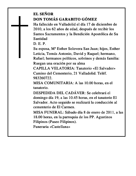 Don Tomás Garabito Gómez