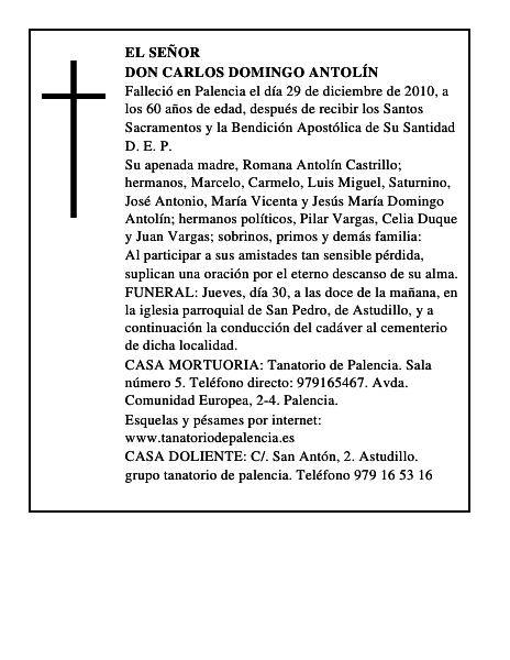 Don Carlos Domingo Antolín