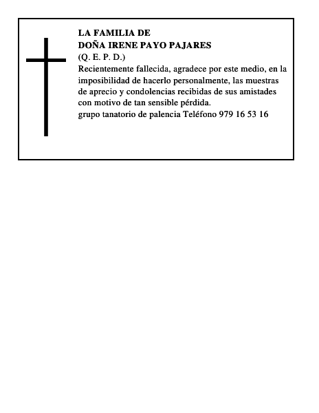 Doña Irene Payo Pajares