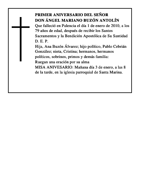 Don Ángel Mariano Buzón Antolín