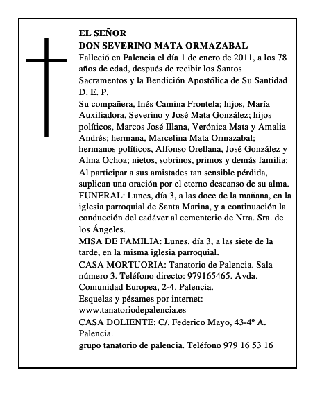 Don Severino Mata Ormazabal