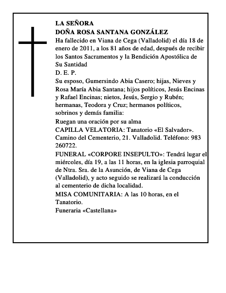 Doña Rosa Santana González