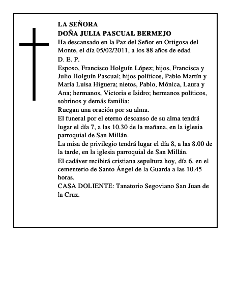 Doña Julia Pascual Bermejo