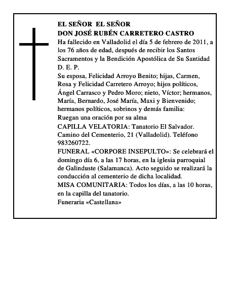 Don José Rubén Carretero Castro