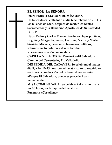 Don Pedro Macon Domínguez