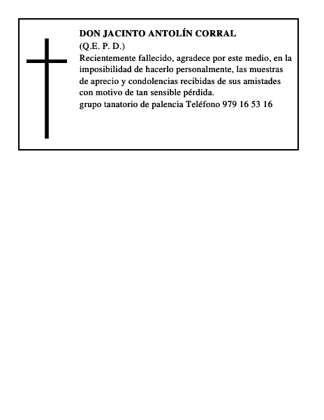 Don Jacinto Antolín Corral