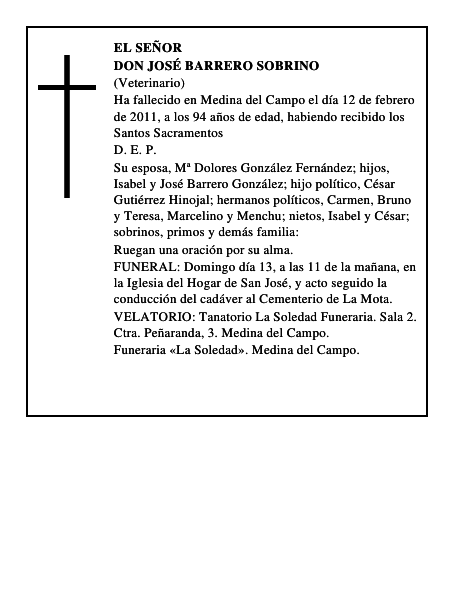 Don José Barrero Sobrino