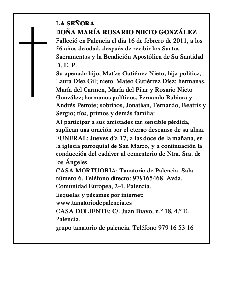 Doña María Rosario Nieto González