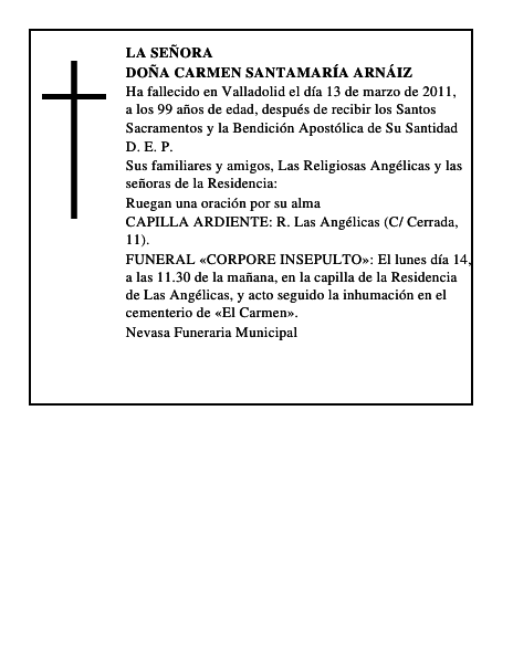 Doña Carmen Santamaría Arnáiz