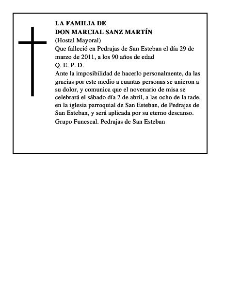 Don Marcial Sanz Martín