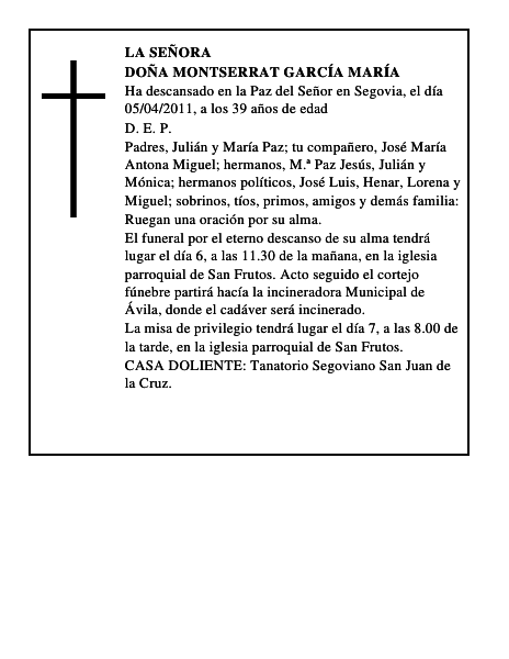 Doña Montserrat García María