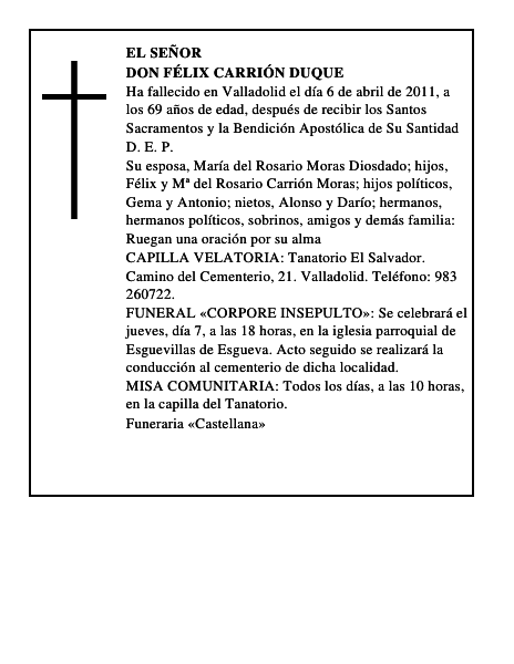 Don Félix Carrión Duque