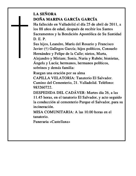 Doña Marina García García