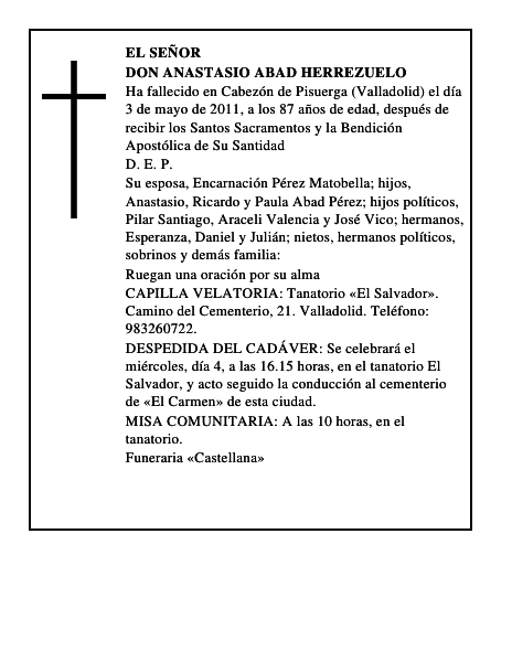 Don Anastasio Abad Herrezuelo