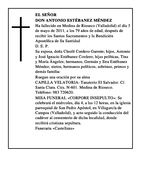 Don Antonio Estébanez Méndez