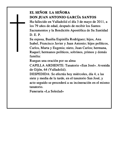 Don Juan Antonio García Santos