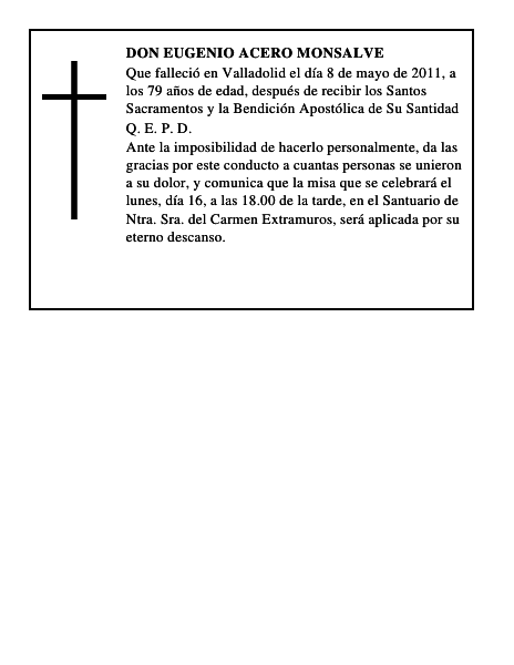 Don Eugenio Acero Monsalve