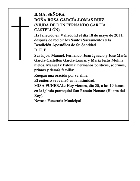 Doña Rosa García-Lomas Ruiz