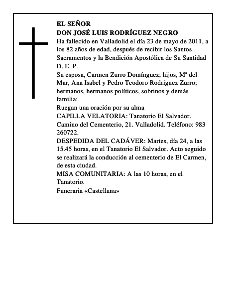 Don José Luis Rodríguez Negro
