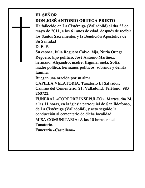 Don José Antonio Ortega Prieto