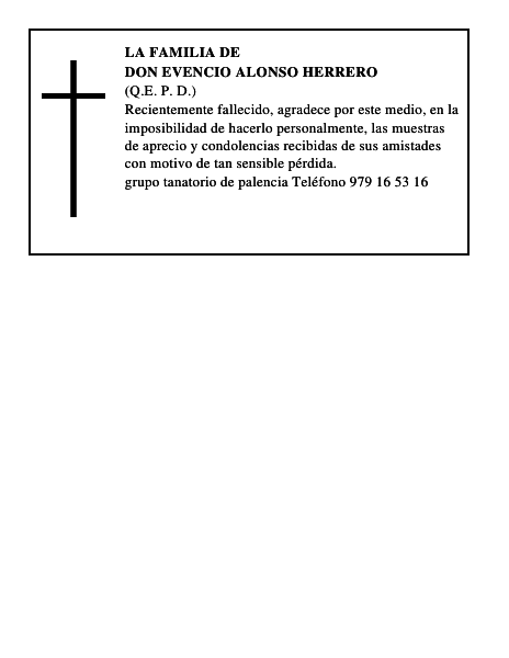 Don Evencio Alonso Herrero