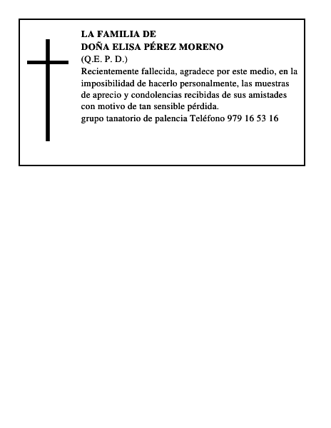 Doña Elisa Pérez Moreno