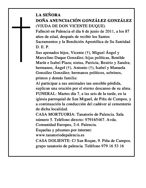 Doña Anunciación González González