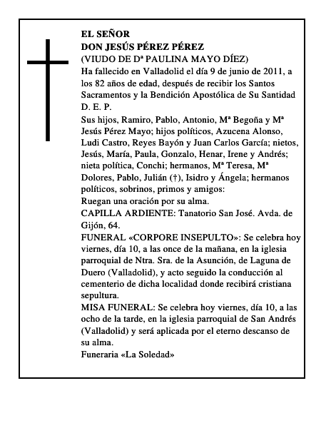 Don Jesús Pérez Pérez
