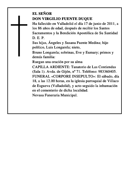 Don Virgilio Fuente Duque
